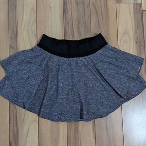 EUC! Lululemon Court Rival Skirt In Multi Black Heather Lux Size 4